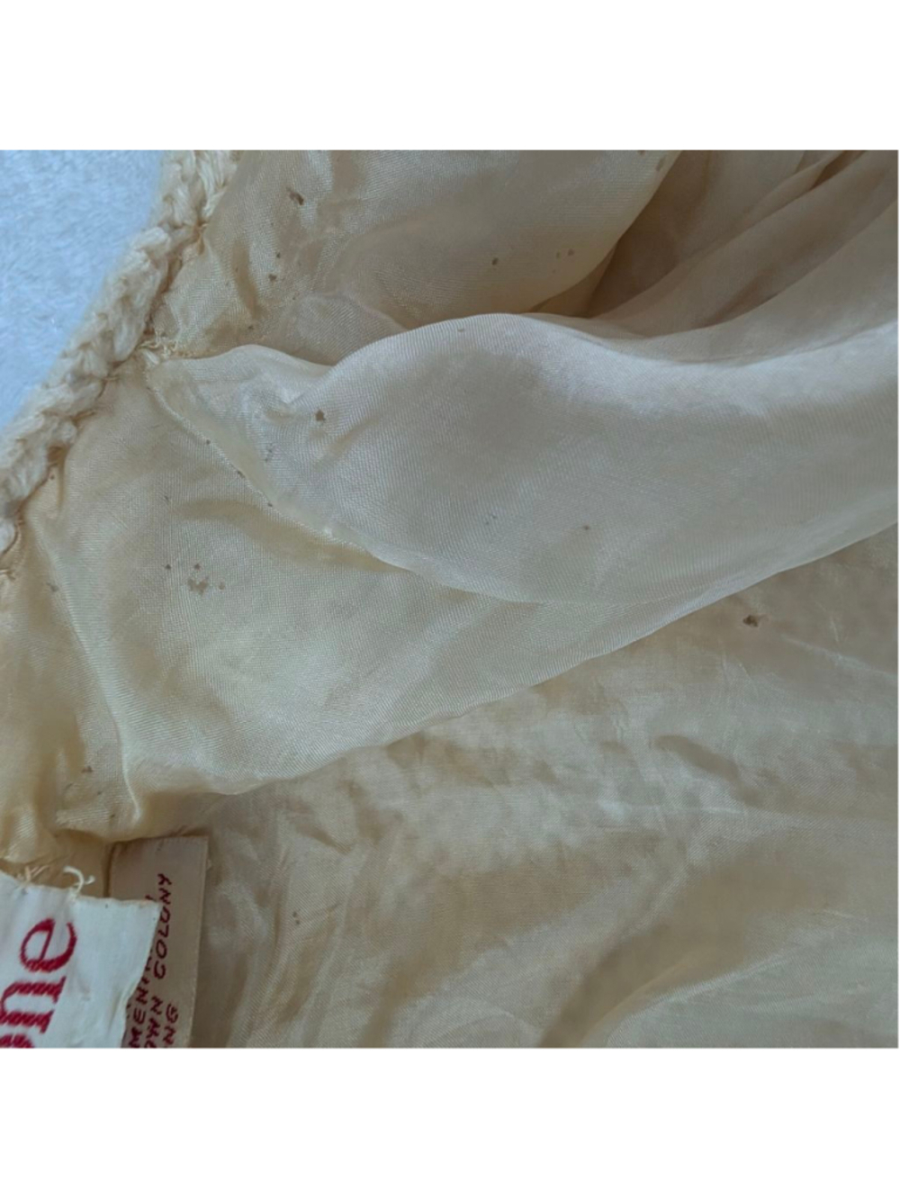 Evan-Picone Vintage Wool Mohair Cream Floral Embroidered Cardigan - Medium - Picture 11 of 16